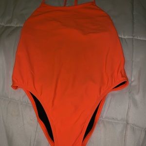 Jolyn Orange Chevy Back Onesie